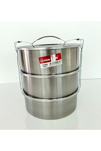 ÜZÜM ÇELİK Sefer Tası 4 Kişilik 19x7cm