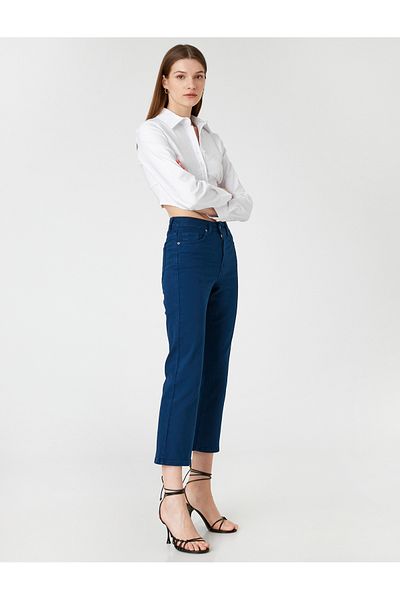 Koton Španělské Crop Jeans Slim Fit