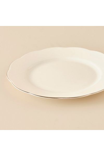 Bella Maison Clover Porcelain 6-Person Breakfast Set - 26 Pieces, Silver
