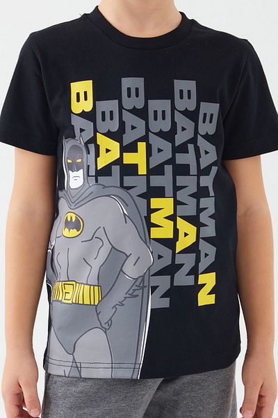 Batman Yellow Hero Black Boy Bermuda Suit