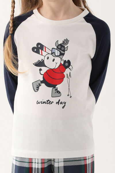 Arnetta Σετ πιτζάμες για κορίτσια με μακρυμάνικη κρέμα