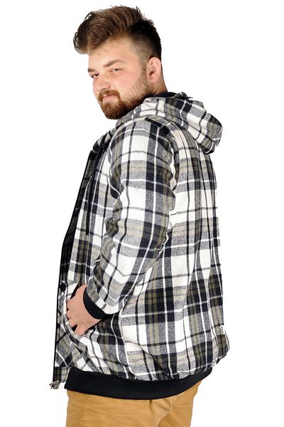ModeXL Mode Xl Ανδρικό φούτερ με κουκούλα με φερμουάρ. Pocket Lumberjack 21570 Χακί