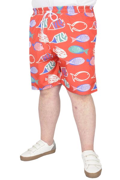ModeXL Mode Xl Large Size Swim Shorts Patterned 22450 Red