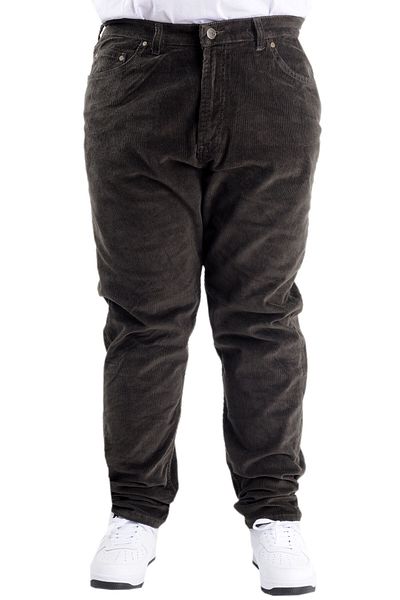 ModeXL Ανδρικό βελούδινο παντελόνι Mode XL Plus Size 23920 Χακί
