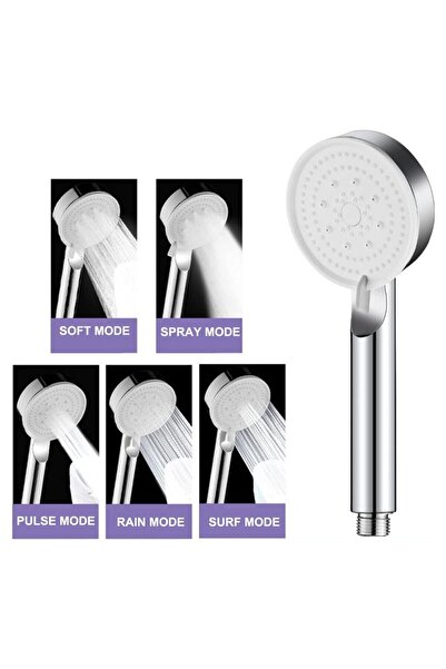 Kaşbaşı Home 5 Fonksiyonlu Yüksek Basınçlı Ayarlanabilir Duş Başlığı