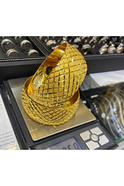 barış gold altın kaplama 22 Ayar Altın Kaplama Kadın 3 Cm Eninde Bilezik 1 Ad...