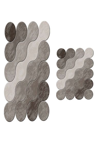 Alanur Home Florya Laser Cut Μπάνιο 2 τεμαχίων Σετ Τουαλέτας St 210117 κα