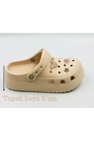 ALMİLA COLLECTİON High Sized Hospital Cook Nurse Doctor Slippers Cross With Massage Base