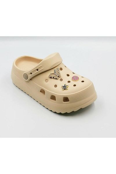 ALMİLA COLLECTİON High Sized Hospital Cook Nurse Doctor Slippers Cross With Massage Base