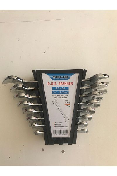 Solid مجموعة مفاتيح مفتوحة مكونة من 8 قطع
