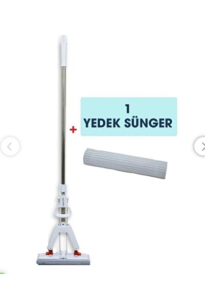 MissClean +1 Adet Yedek Bez Hediyeli Kelebek Mop 120 Cm Uzun Saplı