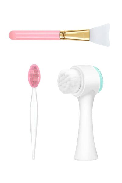 Nofella مجموعة العناية المكونة من 3 قطع؛ فرشاة تنظيف الوجه + فرشاة التقشير + ...