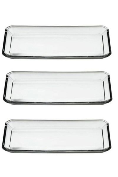 Paşabahçe 3-Piece Glamor Serving Plate 68017 PB68017-1