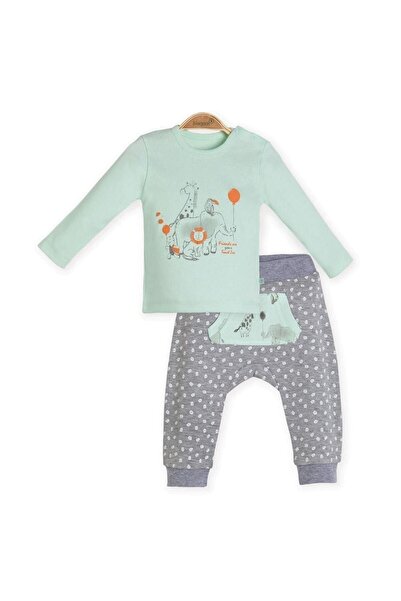 Biorganic مجموعة بيبي بوي للسفر بتصميم حديقة الحيوان مكونة من قطعتين علوية وس...