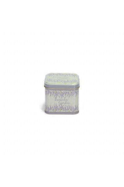 EVLE Ef014-y5 Sn_lavandes Garden Patterned Square Metal Storage Container 9x9 Cm