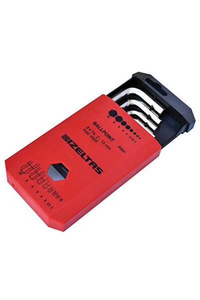 İzeltaş طقم مفاتيح ألين برأس مستدير من إيزيلتاش 8 قطع