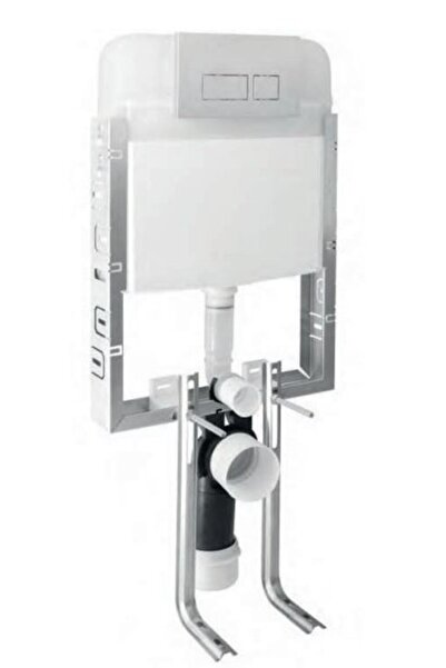 Seramiksan Turkuaz Ova Gömme Rezervuar Set +buton+vana