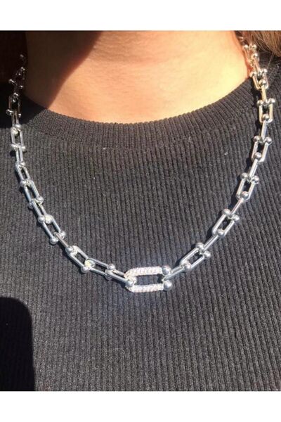 stainles steel تيفاني مشبك ورق نموذج الصلب الزركون حجر قلادة