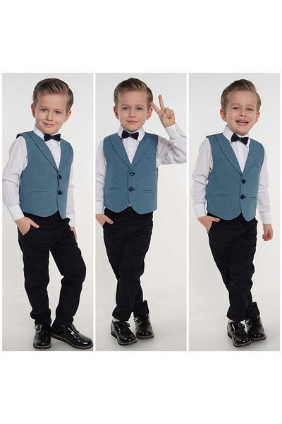 Doradino Tuxedo Vest Suit Gabardine Trousers