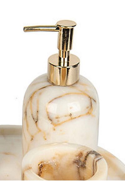 ege gross Диспенсър за течен сапун Afyon Sugar Color Marble със златни детайли