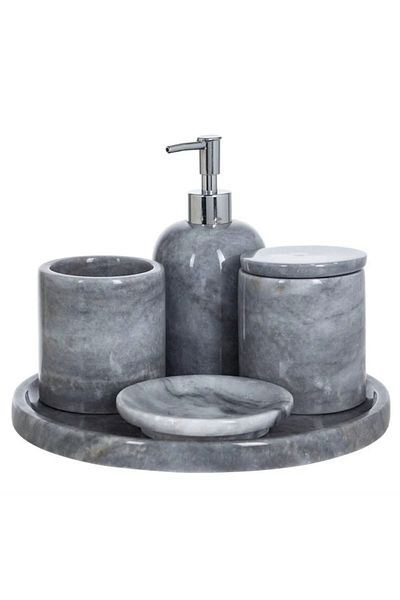 ege gross Decorative Marble 5 Piece Bathroom Set Set