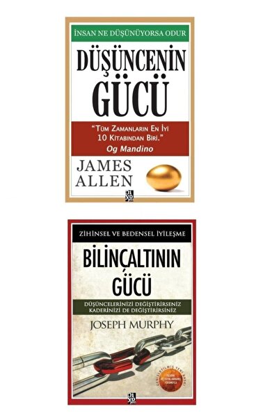 Diyojen Yayıncılık Diyojen Yayınları Düşüncenin Gücü + Bilinçaltının Gücü 2 Kitap