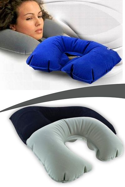 Toptanpro Inflatable Travel and In-Car Neck Pillow