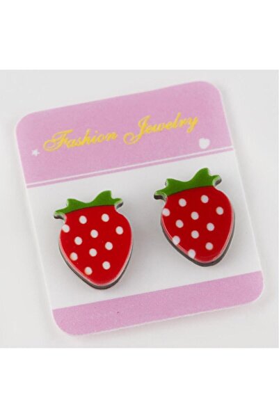 Design Look Children's Earring with Magnetic Strawberry Figure