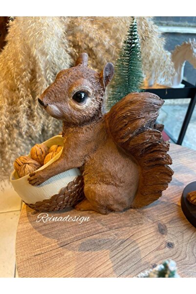 Reina Design Dekoratif Sepetli Sincap