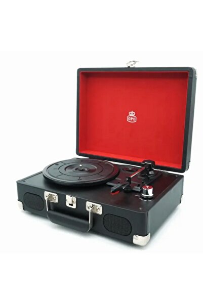 GPO Soho Çanta Pikap Çalar Stereo Hoparlör Siyah