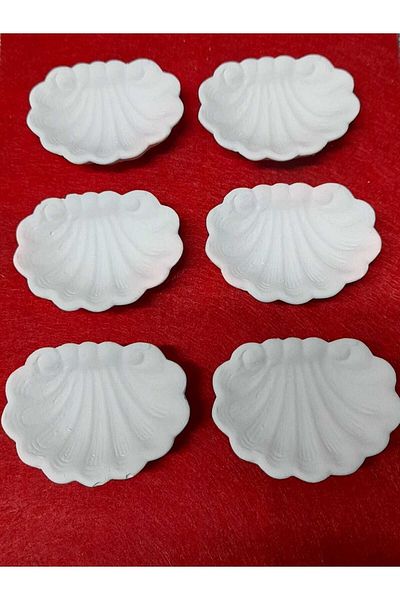 E.M.S AVM Ακατέργαστο άβαφο χόμπι 6 τεμαχίων Mother of Pearl Λευκό Χρώμα Oyster Coffee Side Παρουσίαση Μπολ Λουκούμι Λουκούμι