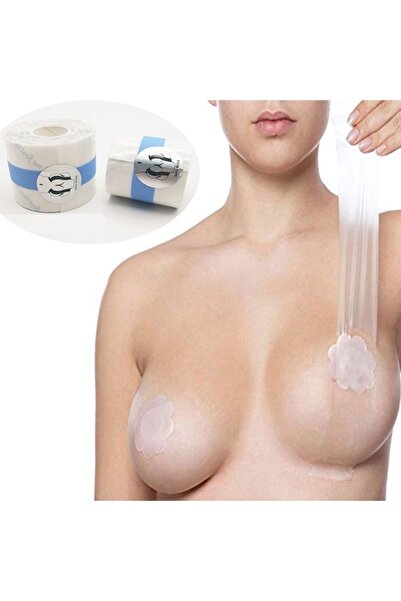 Canderel Göğüs Meme Dikleştirici Sabitleştirici Yapışkan Bant Şeffaf 5 metre 5cm