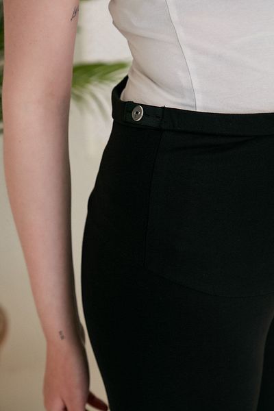 Gör&Sin Adjustable Waist Maternity Tights Black