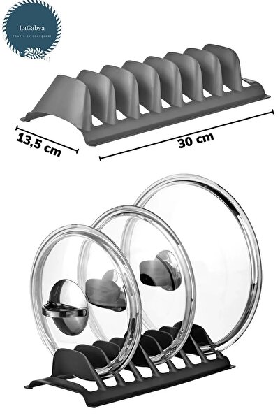 Online Kapında 8 Bölmeli Tencere Kapak Tutucu Düzenleyici Tencere Kapağı Stan...