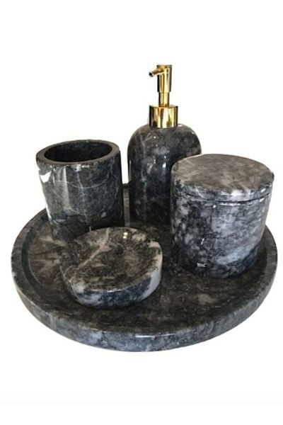 ege gross Decorative Marble 5 Piece Bathroom Set Set