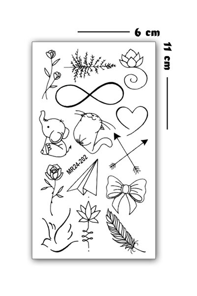 Jet Online Parmak ve Bilek İçin Karışık Desenli Geçici Dövme