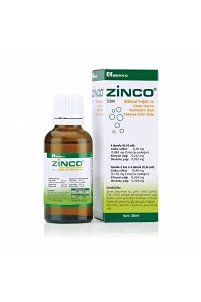 Berko Zinco Bitkisel Yağlar Ve Çinko Içeren Damlalıklı Şişe Takviye Edici Gıda 30 ml