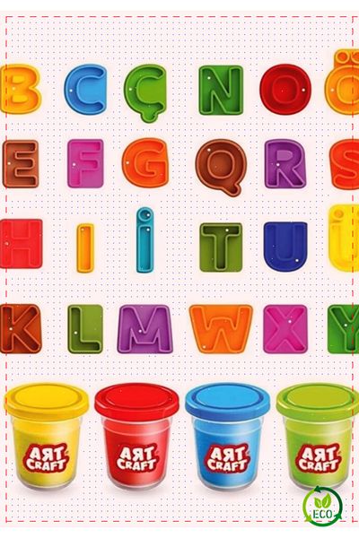 OMZ 224 Gr Boy Girl Alphabet Dough Toy Set - Educational Montessori