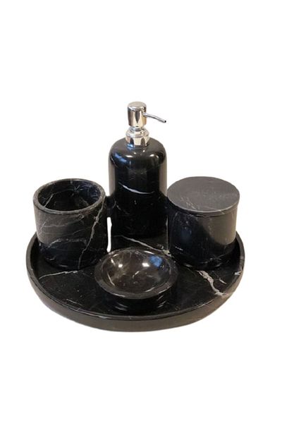 ege gross Decorative Marble 5 Piece Bathroom Set Set