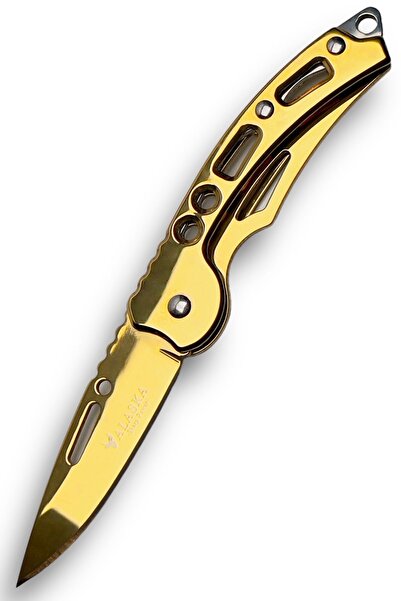 kopilininja SDR-10 Mini Gold Çakı Altın Renk Paslanmaz Çelik Anahtarlık Çakı 15cm