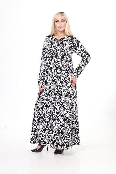 mezura tekstil Plus Size Viscose Combed Cotton - Maxi Dress Suitable for Hijab