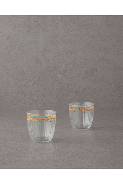 English Home Carnival Day Glass 2-Piece Glass 290 ml Orange
