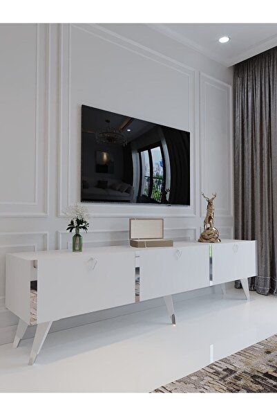 Myniture Festival Tv Ünitesi S3017-1 Parlak Beyaz Minifiks Bağlantı