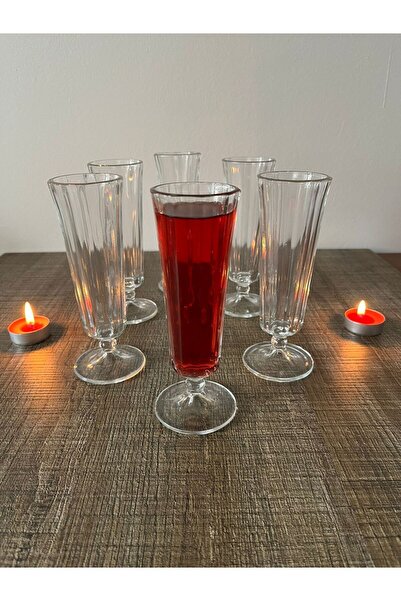 Genel Markalar Kardelen 6'lı Flut Kahve Yanı Su Bardağı