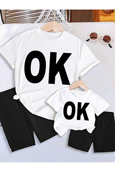 Mella&Co Oversize εμπριμέ σετ 2 μπλουζών για μητέρα και κορίτσι