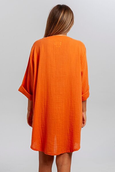 summer people Φόρεμα παραλίας 100% βαμβακερό μουσελίνα Oversize