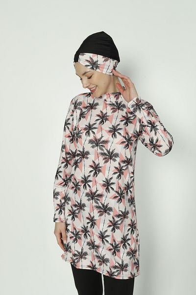 TRİYA FASHİON Patterned Hijab Swimsuit - Women