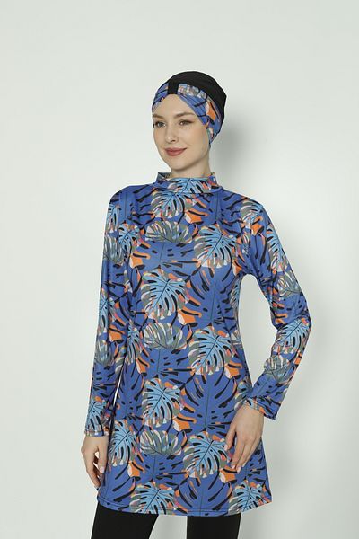 TRİYA FASHİON Patterned Hijab Swimsuit - Women