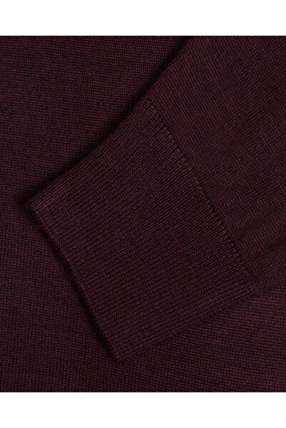 hateko Men's Claret Red Classic Cut Polo Neck Knitwear