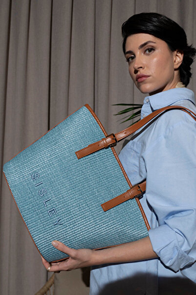 Sisley حقيبة يد نسائية زرقاء - SLY045